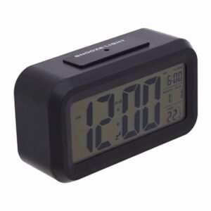 PREMIER LCD DIGITAL CLOCK BLACK 13.5X7.3X4.7C