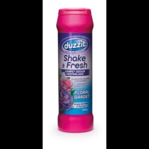 DUZZIT SHAKE & FRESH CARPET ODOUR NEUTRALISER FLORAL GARDEN 500G PACK OF 16